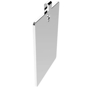 Colgante rectangular de acero inoxidable plateado pulido para collar