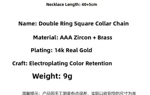 Details zu 40+5cm Länge, 9g Gewicht und 14k vergoldetem Messing mit AAA-Zirkonia