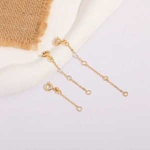 Rallonges de chaîne en laiton doré 14K pour la fabrication de colliers et bracelets