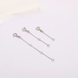 Trois tailles de chaînes d'extension en laiton plaqué or 14K pour bijoux DIY