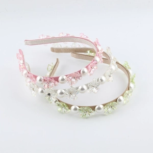 Cerchietto alla Moda per Donna Fiore Traslucido Perla Artificial Strass Stile Coreano Dolce Accessori per Capelli Quotidiano Festa