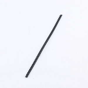 Close-up of black anti-slip inner tooth strip for headbands with adhesive backing