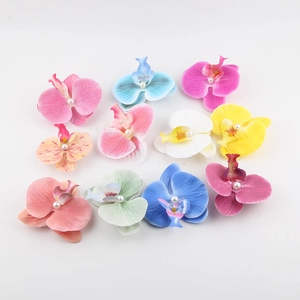 Fermaglio per Capelli a Forma di Orchidea Phalaenopsis Con Perla Artificial Sintetica e Clip a Becco d'Anatra per Donna Matrimonio Spiaggia