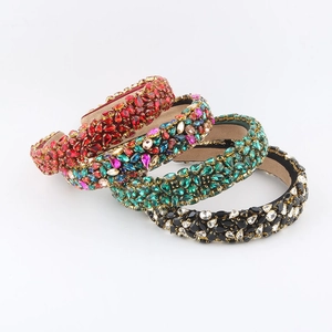 Baroque Luxurious Rhinestone Headband For Women Vintage Heavy Work Crystal Hairband Party Show Elegant Hair Accessories