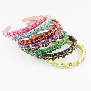 Luxury Baroque Rhinestone Headband Fabric Wrapped Sparkling Crystal Hair Hoop For Women Fashion Hair Accessories Party Headwear