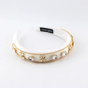 Handmade headband with crystal diamonds, water drop rhinestones and tassels