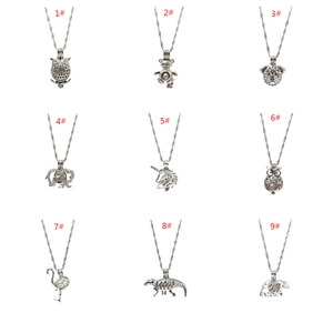 Holle Dierlijke Kooi Parel Hanger Halsketting Voor Vrouwen Legering Natuurlijke Zoetwaterparel Openbare Locket Mode Sieraden Cadeau