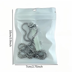 Luminous dragon pendant necklace packed in a transparent bag with size dimensions