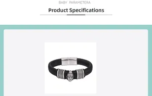 Dettaglio del bracciale in pelle intrecciata marrone con ciondolo Buddha e chiusura magnetica