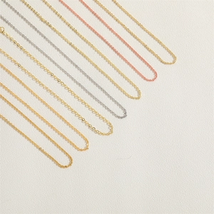 Minimalist O-link chain necklaces in gold, silver and rose gold plating for women