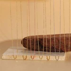 Minimalist O-chain necklaces in gold, silver and rose gold finishes for DIY jewelry design