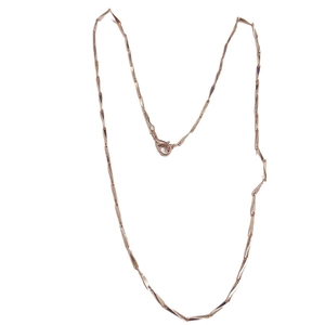 Minimalist rose gold water wave choker chain with secure lobster clasp for women