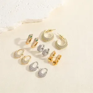Boucles d'oreilles vintage cœur et serpent avec cristaux en finitions or et argent