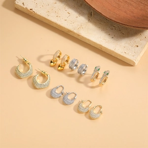 Boucles d'Oreilles Pendantes Cœur en Cuivre et Zirconia Rétro Français Créoles Forme Serpent Or Argent Bijoux Luxe Femme