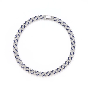 Hip Hop Cuban Link Necklace For Men Women Alloy Rhinestone Pave Enamel Drip Oil Chain Street Style Punk Jewelry Necklace
