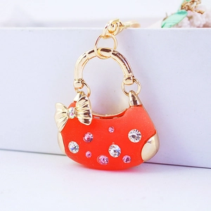 Süße Mini Handtasche Schlüsselanhänger Mit Schleife Zinklegierung Strass Tasche Anhänger Für Damen Mädchen Mode Schmuck Zubehör