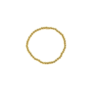 Minimalistische luxe gouden kralenarmband met hoogglans afwerking voor dames
