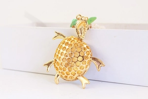 Vue macro du dos de la tortue dorée avec structure en nid d'abeille et anneau métallique