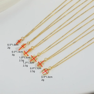 Gold-plated anchor and nautical charm necklaces with cubic zirconia micro-inlays