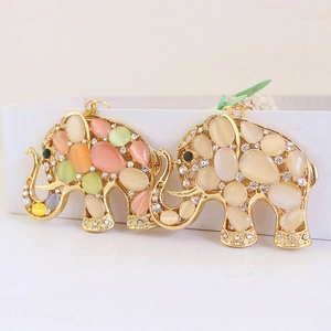Vintage Zinklegierung Elefant Schlüsselanhänger Mit Bunten Künstlichen Perlen Und Strass Inlay Für Damen Tasche Auto Zubehör