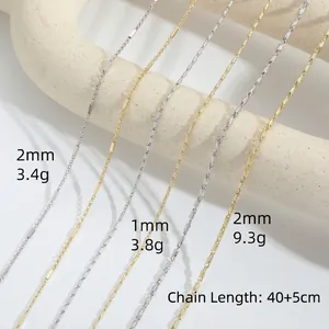 Minimalist 14k gold and silver plated chain necklaces in various styles and sizes