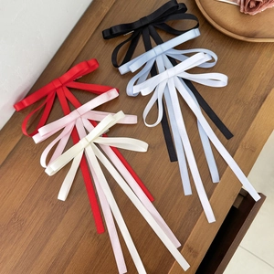 Fermaglio Capelli Fiocco Con Nastri Lunghi Raso Becco Anatra per Donna Ragazza Elegante Accessori Capelli Vintage Francese