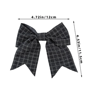 Specifiche dimensionali per la clip per capelli a fiocco vintage con trama scozzese