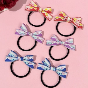Süße Blumen Stickerei Schleife Haargummis Für Mädchen Pastorale Gurtband Haarschmuck Handgefertigte Elastische Scrunchies Für Den Alltag