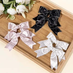 Süße Satin Polka Dot Schleife Haarklammern Für Damen Mädchen Frische Ästhetik Koreanischer Stil Band Haarnadeln Kopfschmuck