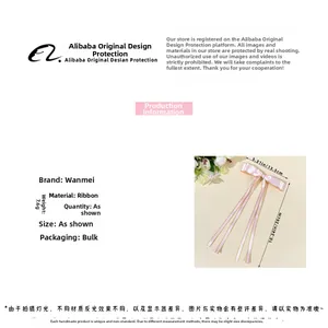 Fiocco per capelli rosa in raso con lunghi nastri, dimensioni 13,5 cm x 26 cm elegante