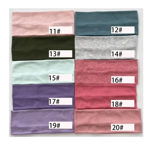 8cm solid color elastic knitted headbands for yoga and sports in various colors