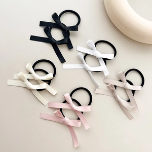 Elastico per Capelli con Fiocco in Nastro Dolce da Donna Minimalista ad Alta Elasticità Scrunchies per Coda di Cavallo Accessori per Capelli