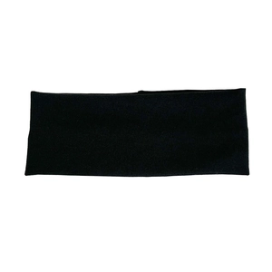 8cm black ribbed knit elastic headband for sports yoga and skincare routine for women