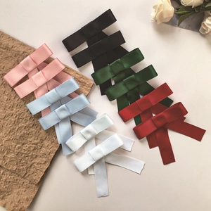 Dolci Fermagli per Capelli con Fiocco in Nastro di Raso con Lunghi Nastri Fatti a Mano Eleganti Clip Laterali in Stile Coreano per Donne Ragazze Accessori per Capelli