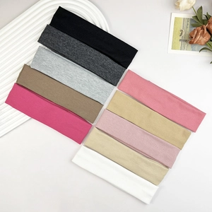 Damen Sport Strick Rippen Haarband Elastisches Yoga Stirnband Schweißabsorbierend Breites Kopfwickel Weiches Lässiges Kopfschmuck