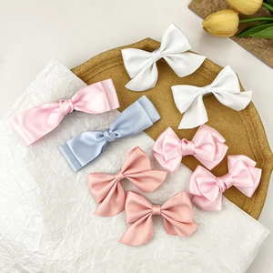 Barrettes à Cheveux Nœud en Ruban de Satin Doux Épingle à Cheveux Papillon Mignonne pour Femmes Filles Accessoires de Cheveux de Princesse Pince à Bec de Canard