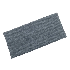 Elastisches dunkelgraues geripptes Strickstirnband für Sport und Fitness in Uni-Farbe