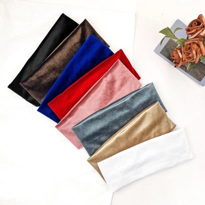 Solid Color Elastic Velvet Sports Headband For Men Women Sweat-Wicking Minimalist Hair Band Vintage Retro Headwear