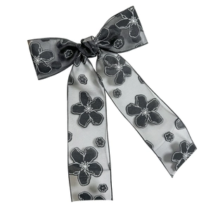 Elegante fermaglio per capelli in pizzo nero con ricamo floreale per uno stile vintage
