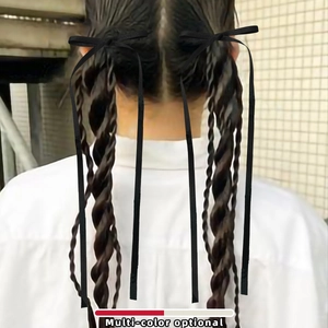 Barrettes à Cheveux N?ud en Ruban de Satin Longs Rubans Pinces à Bec de Canard Balletcore pour Femme Fille Coiffure Mode