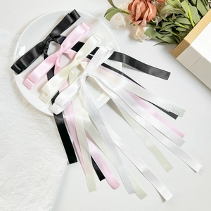 Fermaglio per Capelli con Fiocco in Raso a Doppio Strato Stile Balletto con Nastro Lungo Forcina per Capelli per Donna
