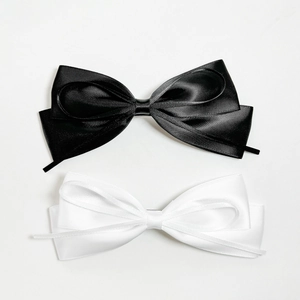 Korean Style Elegant Satin Bow Hair Clip For Women Girls Sweet Ribbon Bowknot Spring Clip Hair Styling Accessories Hairpin
