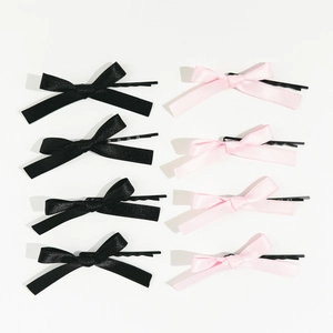 Barrettes À Cheveux Nœud En Ruban De Satin Balletcore Pour Femmes Filles Doux Épingles À Cheveux En Alliage Faits À La Main Accessoires Cheveux