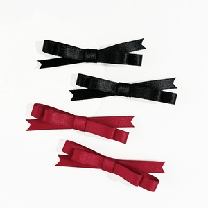 Barrettes à Nœud Double Couche en Ruban de Satin de Style Coréen pour Femmes Barrettes à Bec de Canard Accessoires Cheveux Doux