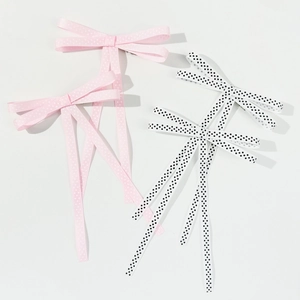 Fermagli per Capelli con Fiocco a Pois e Nastri Lunghi Dolce Nastro Grosgrain Stile Coreano Forcine per Capelli per Donna Decorazione Capelli Quotidiana