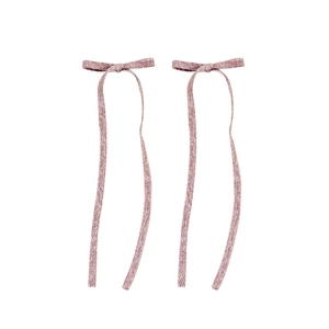 Set di due fermagli per capelli in stile balletto francese con nastri in tessuto lavanda
