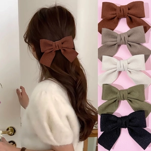 Fermaglio per Capelli a Fiocco Grande Elegante Dolce in Tessuto Strutturato per Donna Quotidiano Festa Accessori Capelli