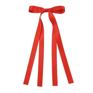 Barrette à cheveux élégante avec nœud en ruban rouge style ballet et rubans