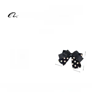 Détails du nœud papillon à pois noirs pour cheveux, largeur 12,5cm et poids 13,7g