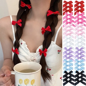 Sweet Satin Ribbon Bow Hair Clips For Women Girls Delicate Korean Style Alligator Hairpins Small Bowknot Hair Accessories